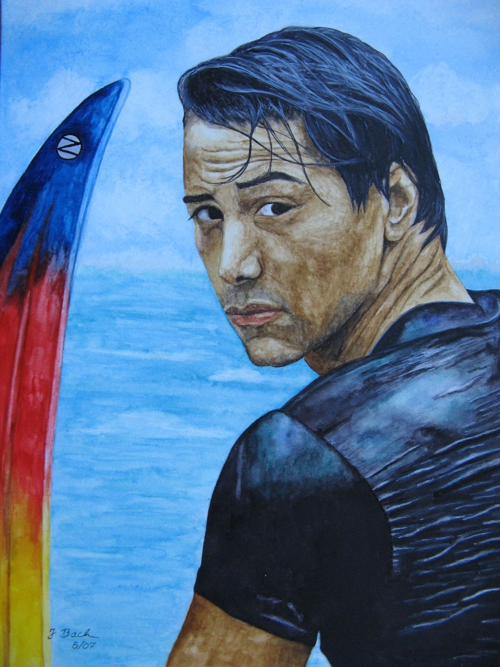 Johnny Utah gespielt von Keanu Reeves in dem Film Point Break - Gefährliche Brandung