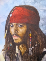 Captain Jack Sparrow 2 gespielt von Johnny Depp in dem Film Fluch der Karibik 2