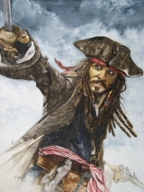 Captain Jack Sparrow 3 gespielt von Johnny Depp in dem Film Fluch der Karibik 3