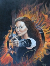 Katniss Everdeen gespielt von Jennifer Lawrence in dem Film Die Tribute von Panem  Catching Fire