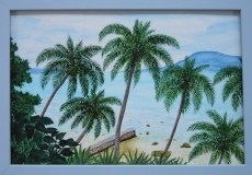 Palmenstrand Philippinen Juli 2002