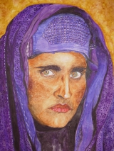 Afghanische Frau Es handelt sich um die gleiche Person wie im vorherigen Bild, nur 15 Jahre später